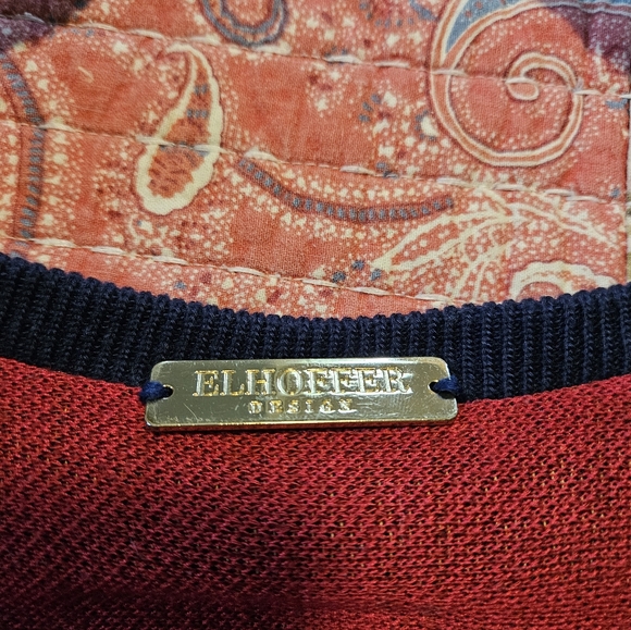 El Hoffer Marvel-Inspired Cropped Knit Sweater XL | Bold Chevron | Oversized Fit - Picture 3 of 4